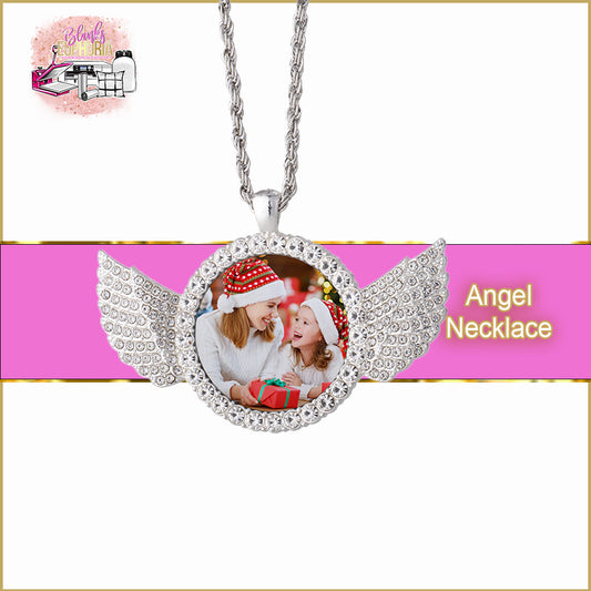 Sublimation Angel Necklace